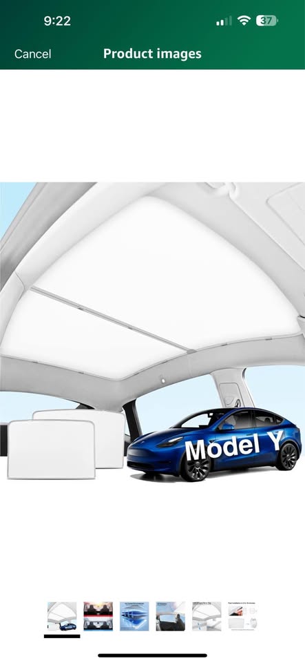 Tesla Model Y Sunshade Roof