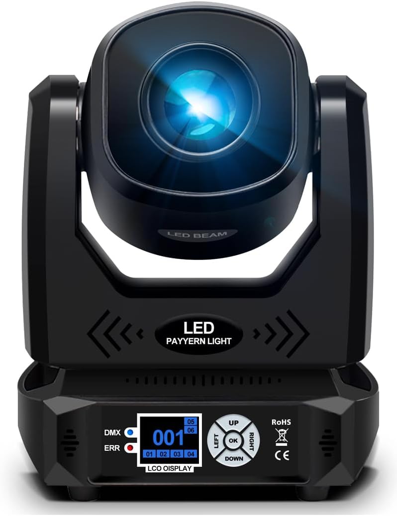 SHEHDS Moving Head Lights LED 100W Beam Effect 8 Colors Spotlights