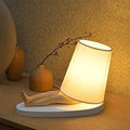 leg lamp white/ black shade