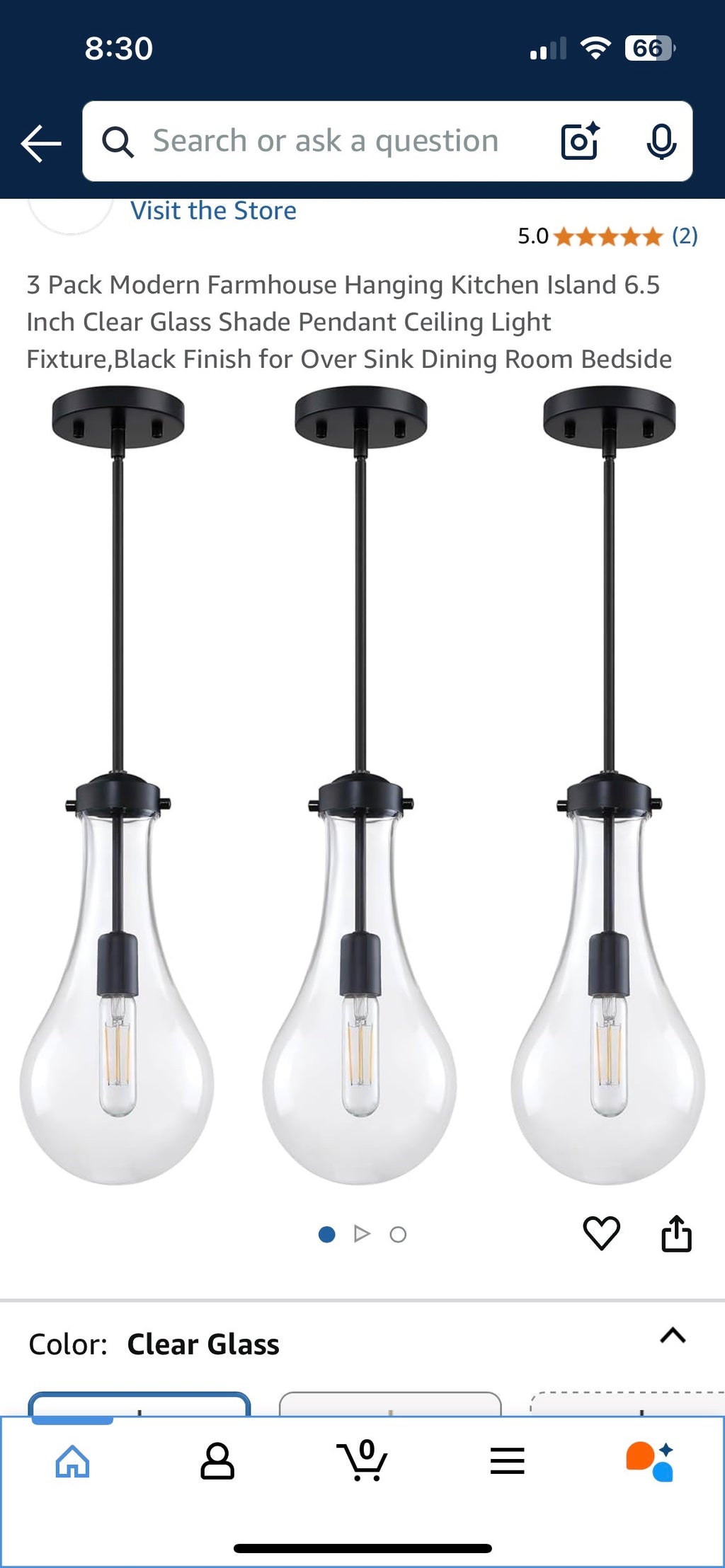 3pack modern farmhouse hanging 6.5 "