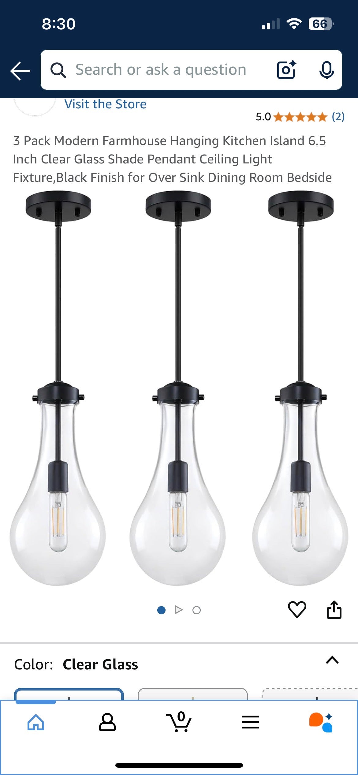 3pack modern farmhouse hanging 6.5 "