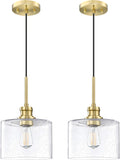 7.5" clear drum seeded glass fixture