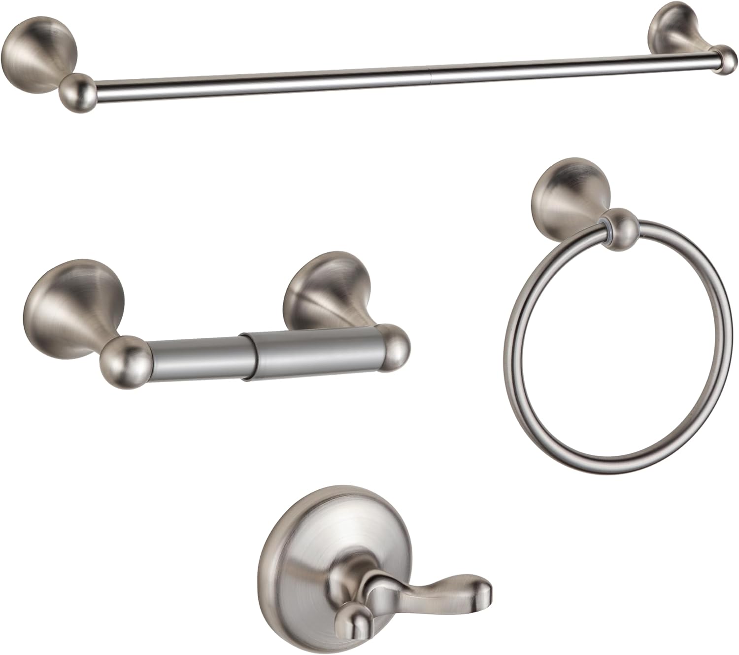 4 pc Bathroom Hardware Set Wall Mounted