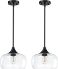 2pk 10" clear glass drum fixture