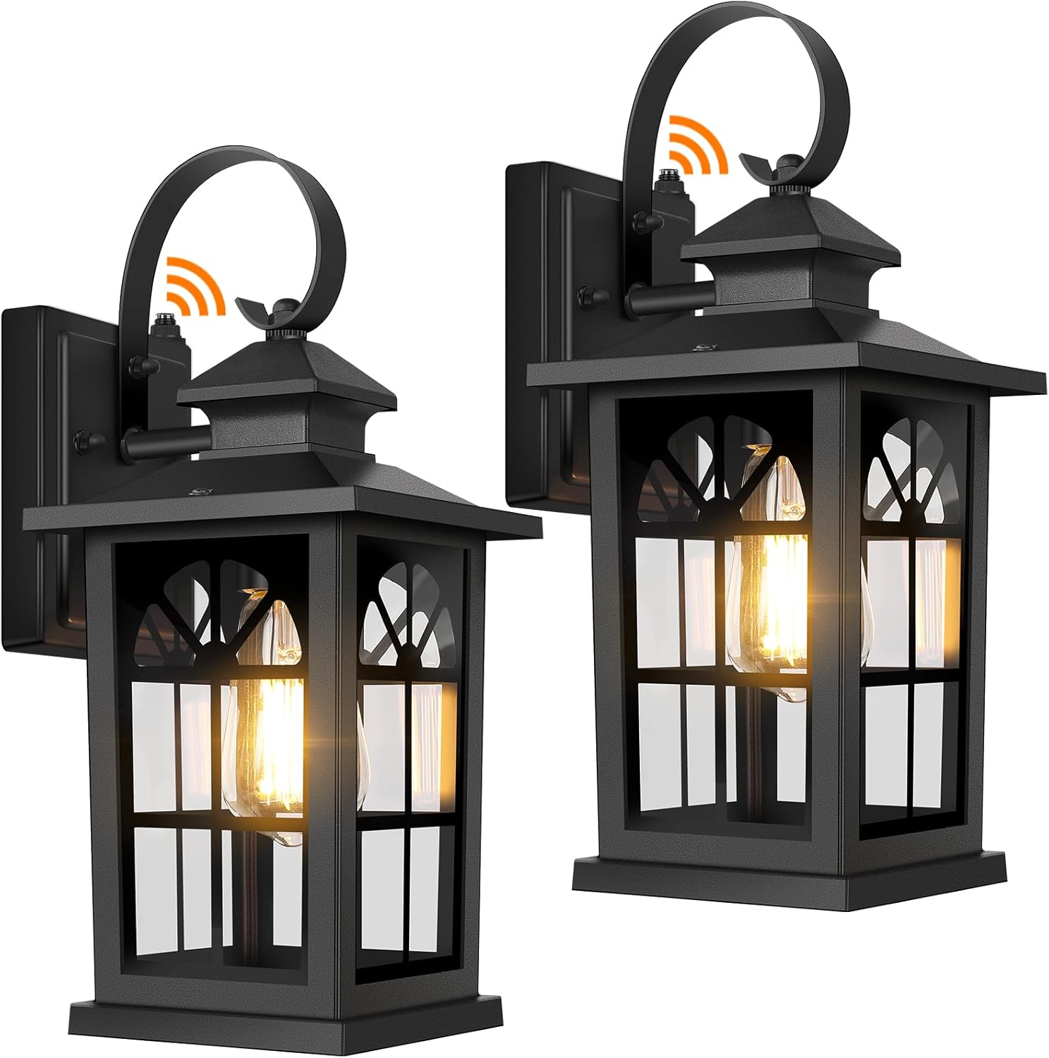 2 pack dusk till dawn outdoor wall lights