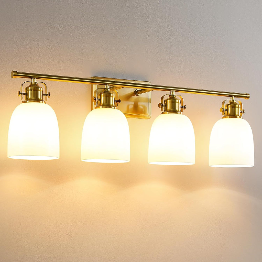 4 light gold bathroom light fixture