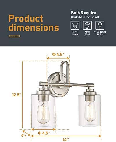 brushed nickel vanity light