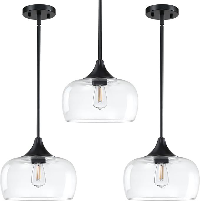 3pk i light hanging rod pendent 10"